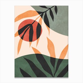 Botanical and tropical floral G Canvas Print