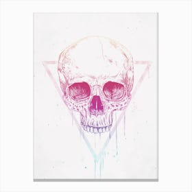 Skull In Triangle Canvas Print