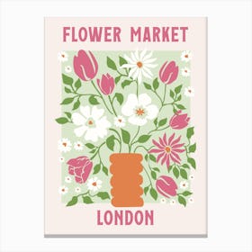 Flower Market Poster London - Gallery Wall Art Print Canvas Print