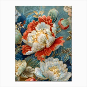 Chinese Embroidered Fabric Canvas Print