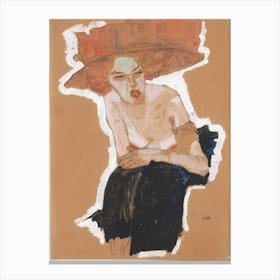 The Malicious One (1910), Egon Schiele Canvas Print