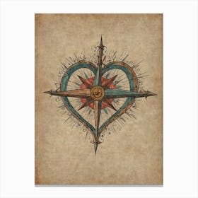 Heart Compass 14 Canvas Print