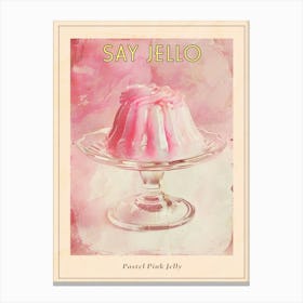 Pastel Pink Jelly Retro Collage 2 Poster Canvas Print