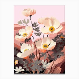 Anemone 1 Flower Painting Canvas Print