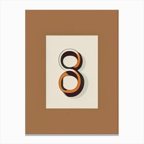 9, Number, Education Retro Minimal Canvas Print