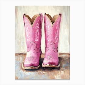 Pink Cowboy Boots 12 Canvas Print