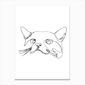 Cat hand drawing line art monoline minimalist illustration Leinwandbild