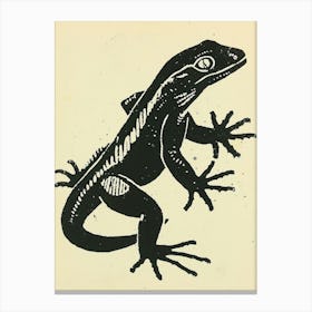 Tokay Gecko Lizard Block Colour 2 Canvas Print