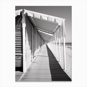 Forte Dei Marmi, Italy, Black And White Photography 3 Canvas Print