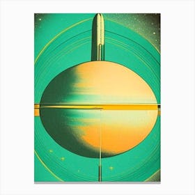 Uranus 2 Vintage Sketch Space Canvas Print