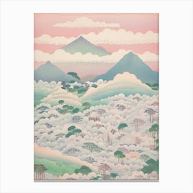 Mount Azuma In Fukushima Japanese Landscape 2 Canvas Print