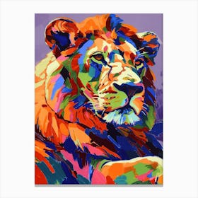 Transvaal Lion Symbolic Imagery Fauvist Painting 2 Canvas Print