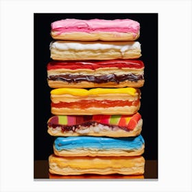 Stack Of Iced Eclairs Canvas Print