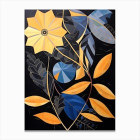 Sunflower 6 Hilma Af Klint Inspired Flower Illustration Canvas Print