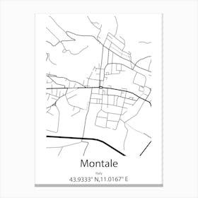 Montale,Italy Minimalist Map Canvas Print