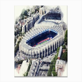 Paris Saint Germain Stadium Parc Des Princes Canvas Print