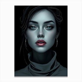 Dark Beauty Portrait Canvas Print