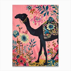 Floral Animal Painting Camel 3 Canvas Print