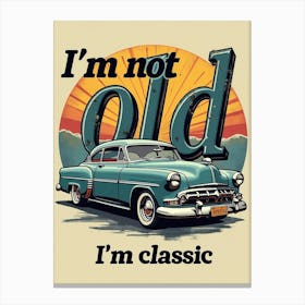 Retro Classic Car Poster 4 Canvas Print