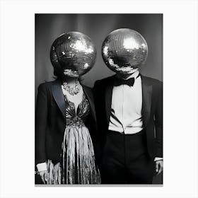 Disco Ball Couple Canvas Print