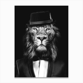 Lion In A Suit Canvas Print