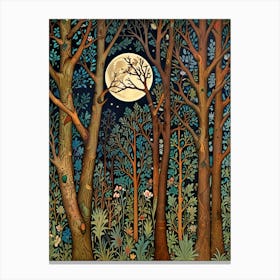 William Morris Moonlight In The Forest 136 Canvas Print