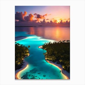 Sunset In The Maldives 1 Canvas Print