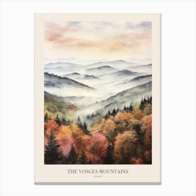 Autumn Forest Landscape The Vosges Mountains France Poster Canvas Print