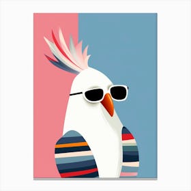 Little Cockatoo 2 Wearing Sunglasses Canvas Print