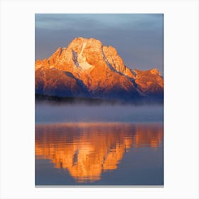 Sunrise At Grand Teton Canvas Print