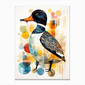 Bird Painting Collage Mallard Duck 3 Canvas Print