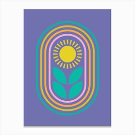 Rainbow Sunflower Canvas Print