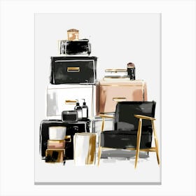 Collection Of Black And Gold Canvas Print