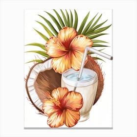 Hawaiian Tropical Drink Canvas Print