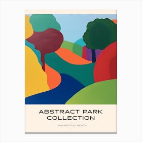 Abstract Park Collection Poster Hampstead Heath London 4 Canvas Print
