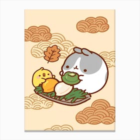 Cute Food Kawaii Love Pushen Canvas Print