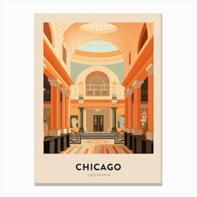Field Museum Chicago Travel Poster Canvas Print