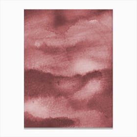 Aquarelle Meets Pencil Peach Clouds Canvas Print