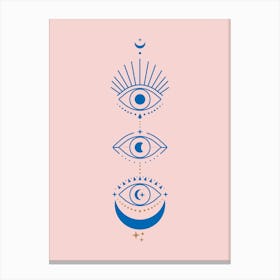 Eyes Moon Phases Canvas Print