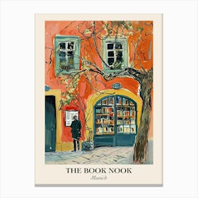 Munich Book Nook Bookshop 2 Poster Canvas Print