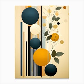 Modern Abstract Wall Art – Geometric Minimalist Canvas – Mid-Century Inspired Decor – Yellow and Blue Accent Art – Contemporary Living Room Design – Gift for Art Lovers Canvas Print