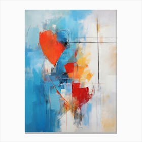 Abstrart heart painting Canvas Print