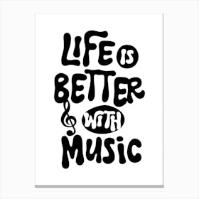 Life is Better with Music, Musician Quote Stampe su tela