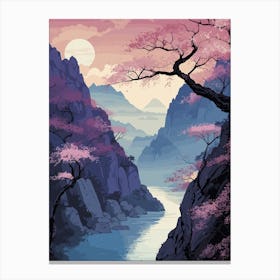 Japan Art Cherry Blossom Canvas Print