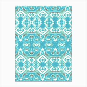 Turquoise Abstract Pattern Canvas Print