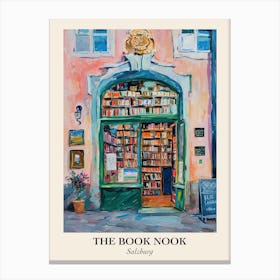 Salzburg Book Nook Bookshop 3 Poster Canvas Print
