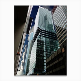 Skyscrapers Architecture Frankfurt Reflection Canvas Print