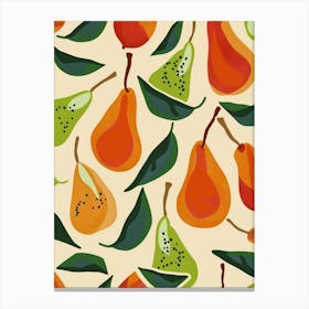 Pear Pattern Illustration 1 Canvas Print