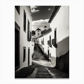 Ronda, Spain, Black And White Analogue Photography 1 Canvas Print