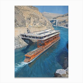 Riverboat On The River Canvas Print